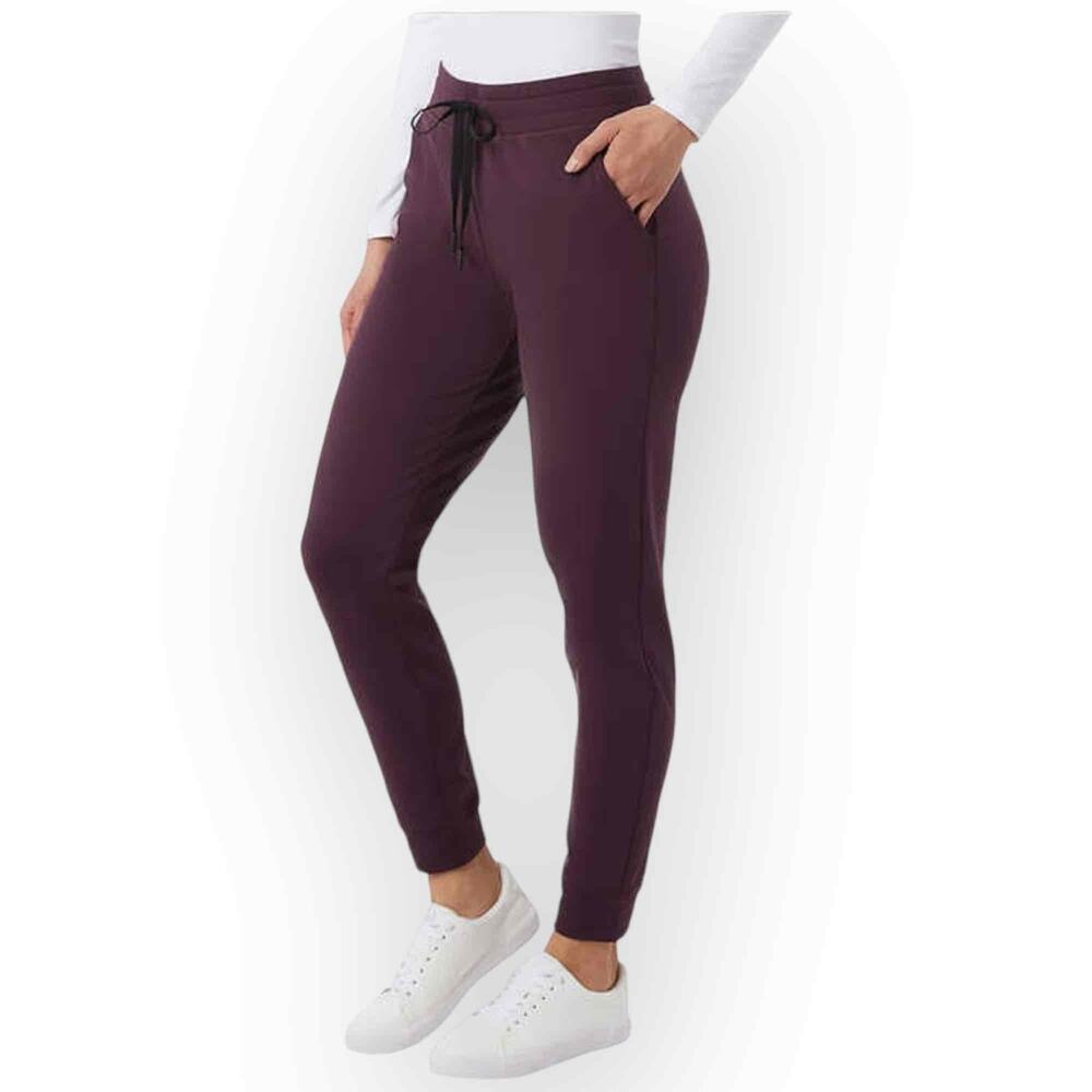 NWT 32 Degrees Tech Fleece Joggers Boysenberry Purple Women Size Large
